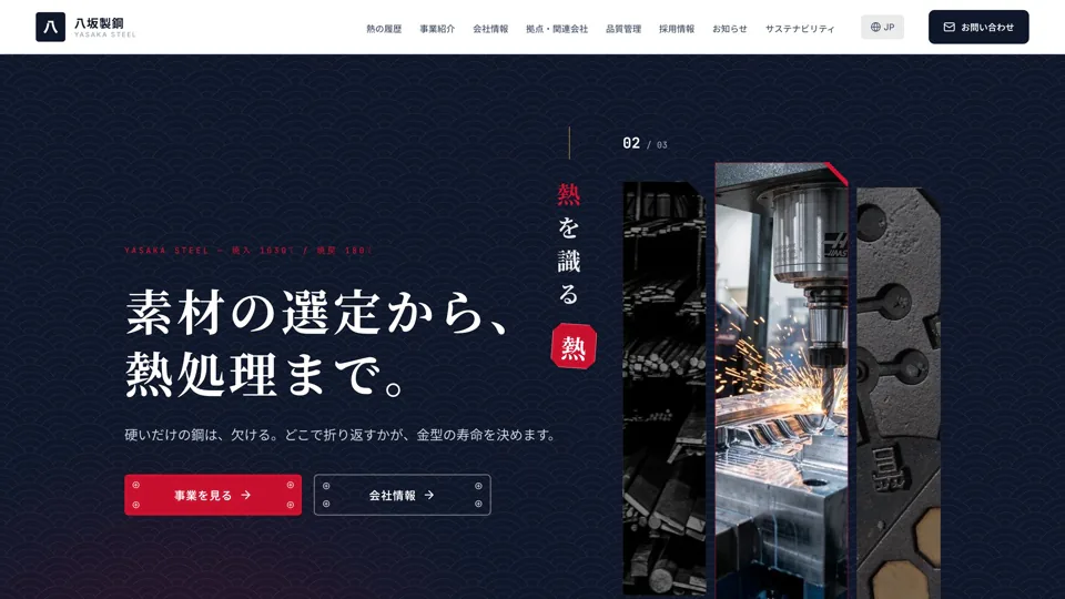 八坂製鋼の画面